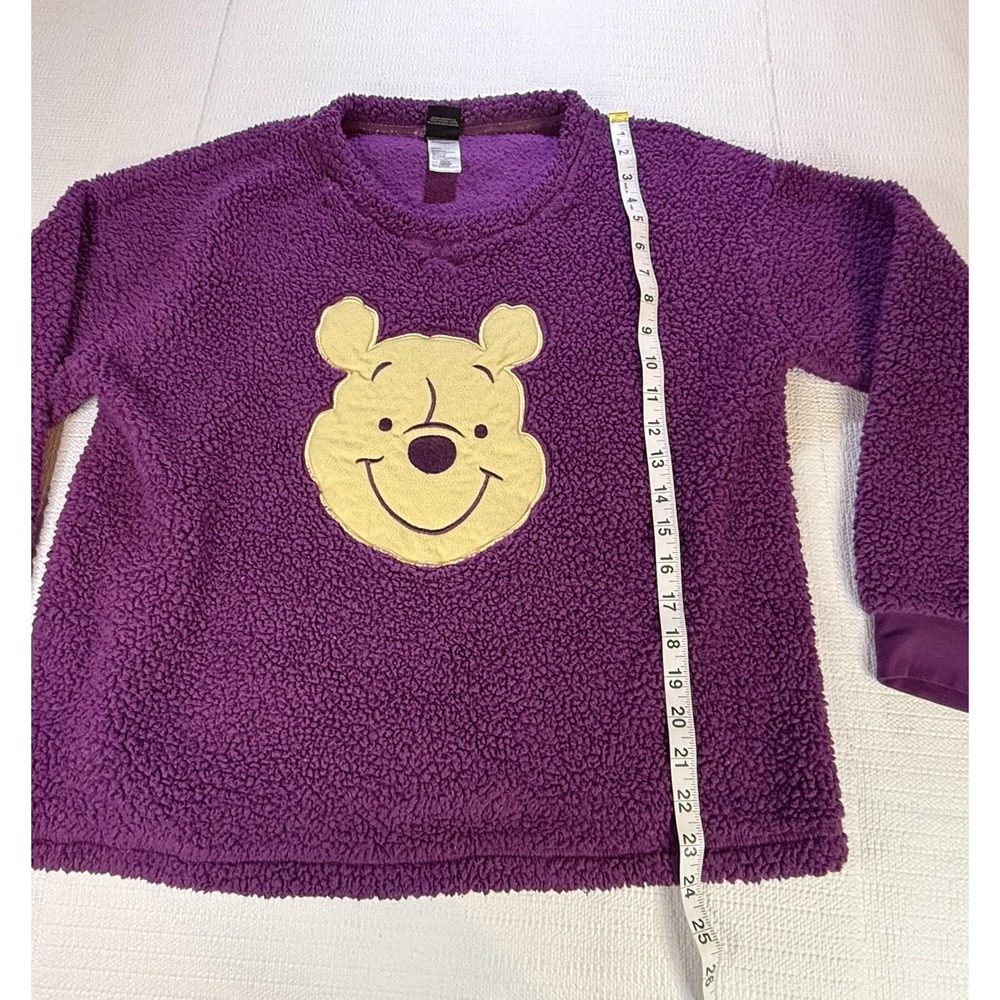 Disney Winnie the Pooh Purple Sherpa Kids M (8-10) Cozy Sleepwear Or Sweater - Picture 3 of 6